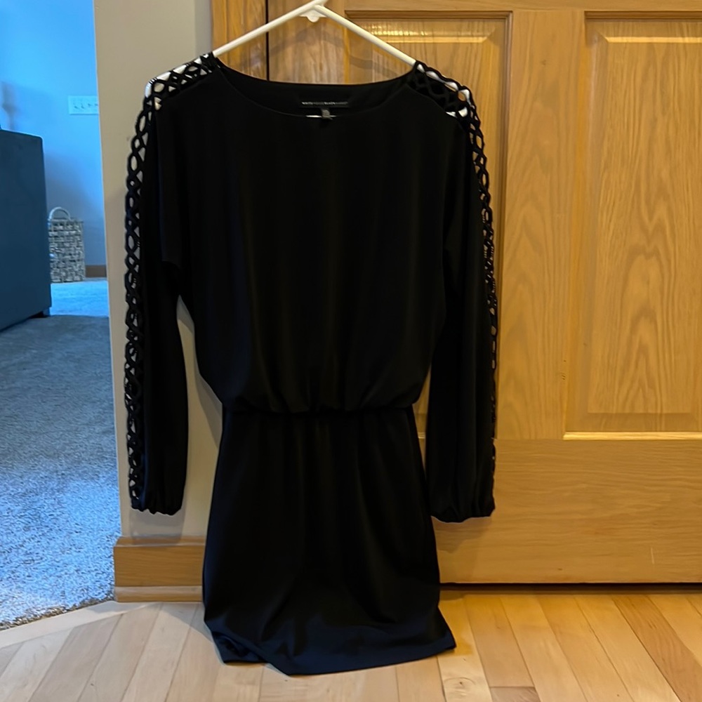 WhiteHouseBlackMarket black dress, XS, blouson style, mini